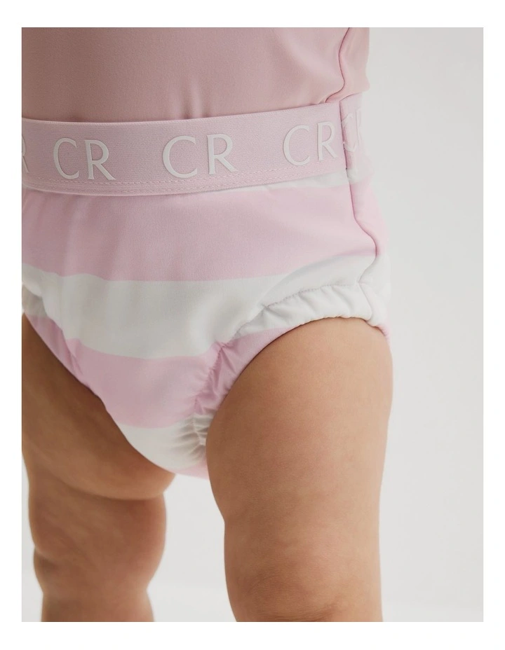 Stripe Swim Nappy in Sweet Pink image 3