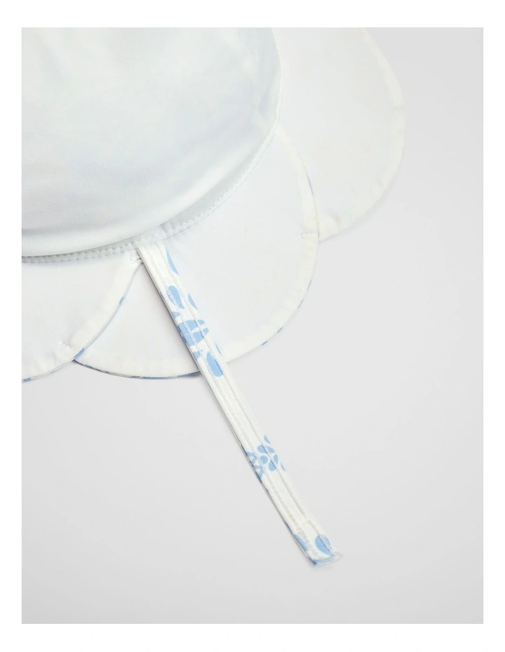 Reversible Swim Hat in Ice Blue Print image 2
