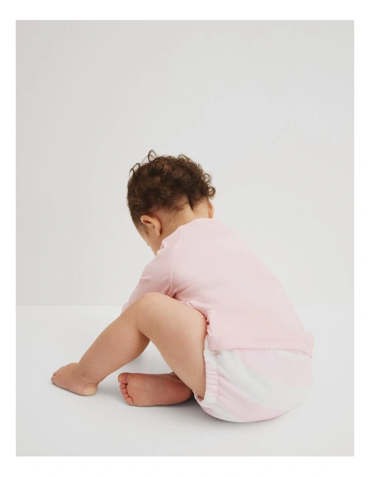 Long Sleeve Swim Rash Vest in Sweet Pink image 5