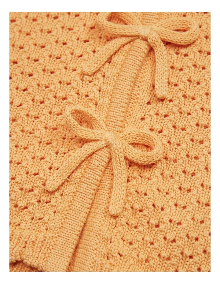 Sleeveless Scallop Knit Top in Pale Orange image 2