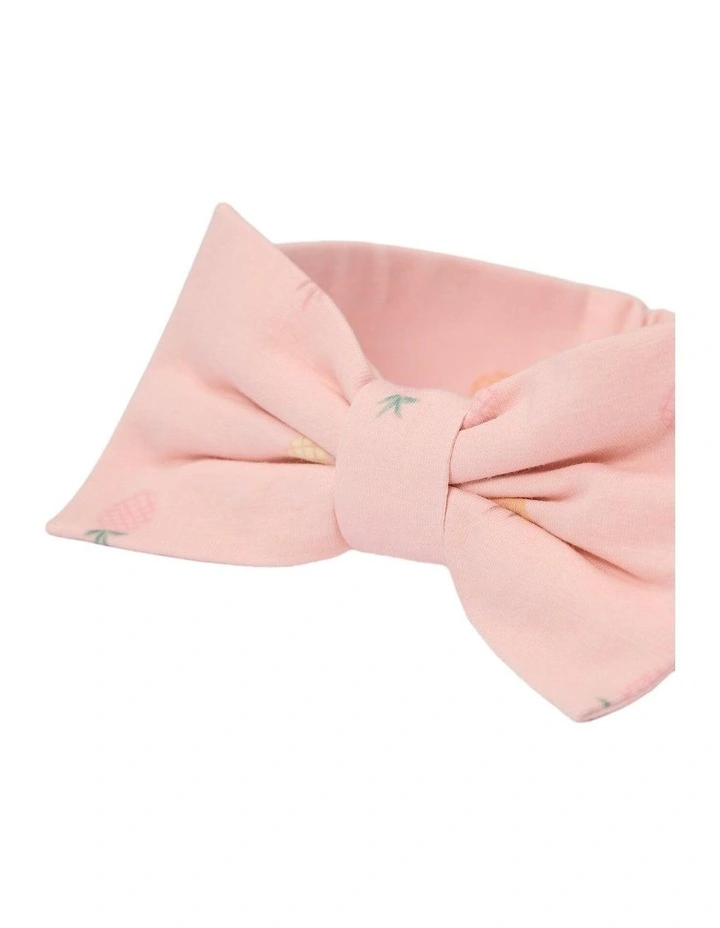 Organically Grown Cotton Jersey Headband in Mineral Pink Multi image 2