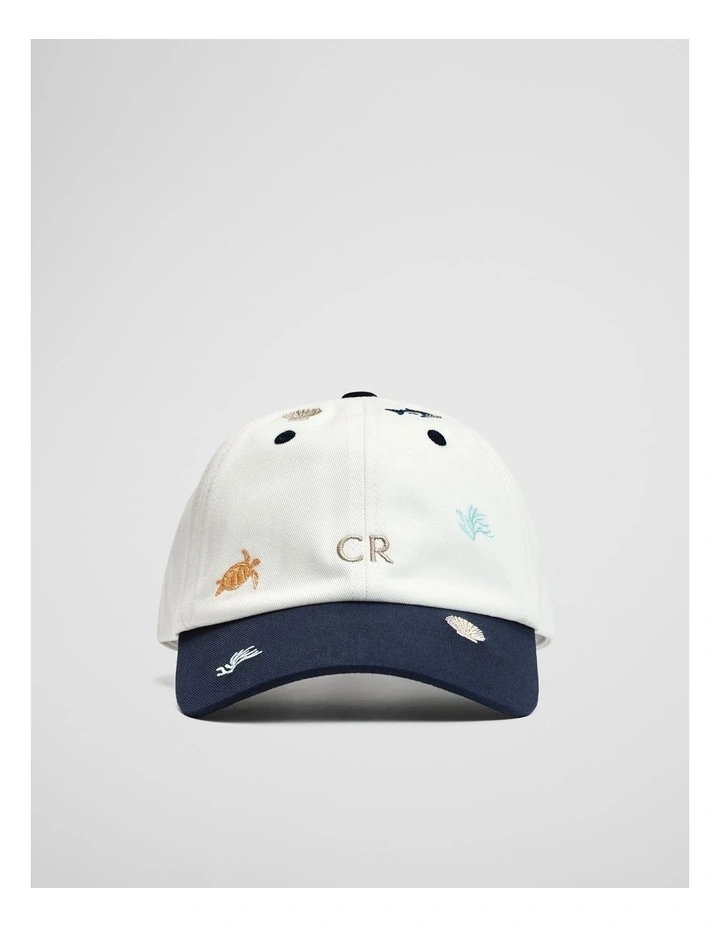 Child Embroidered Cap in Bold Blue image 1