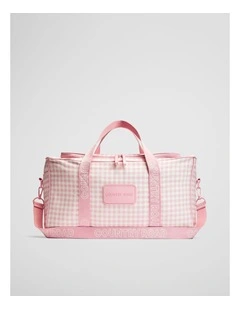 Gingham Weekender in Blush