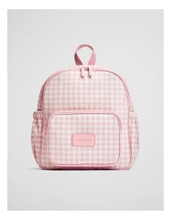 Gingham Backpack in Blush