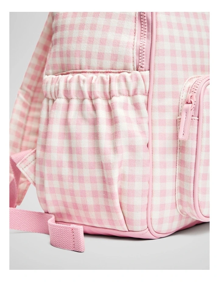 Gingham Backpack in Blush image 2