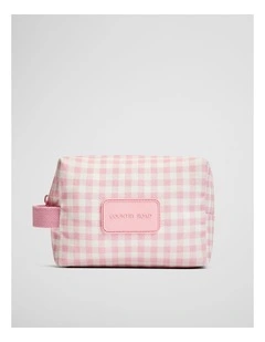 Gingham Wash Bag in Blush