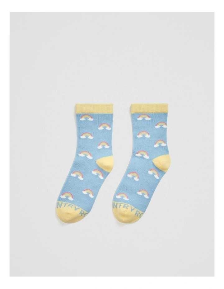 Rainbow Sock in Butter image 1