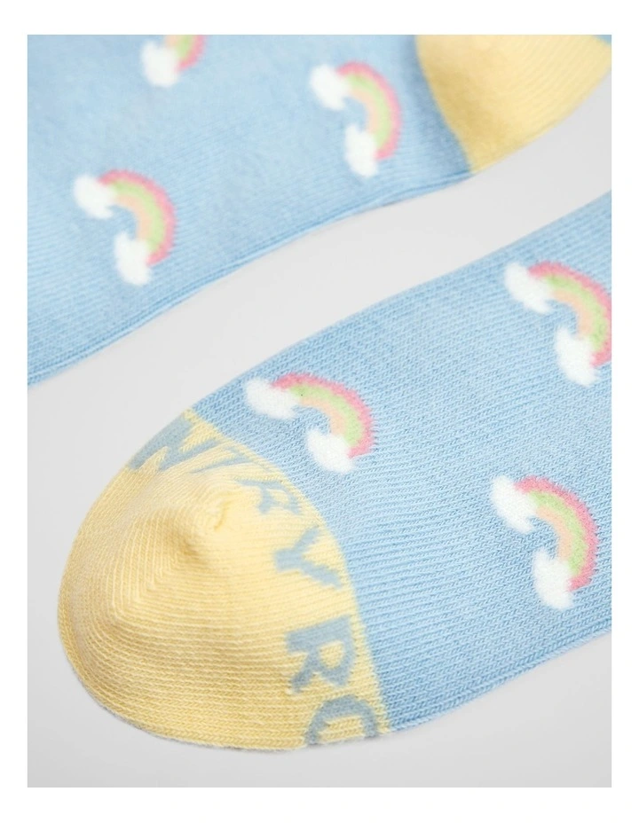 Rainbow Sock in Butter image 2