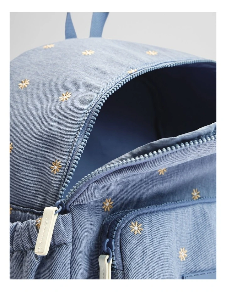 Flower Ditsy Backpack in Chambray image 3