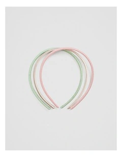 Headband Pack Of 3 in Lime Green