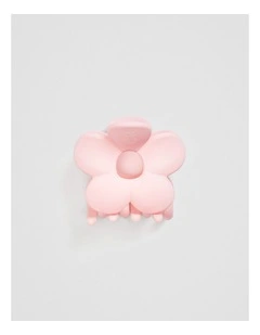 Large Flower Clip in Mineral Pink