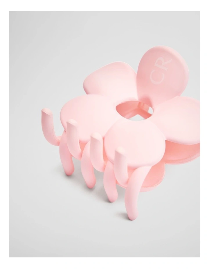 Large Flower Clip in Mineral Pink image 2