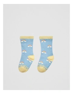 Rainbow Sock in Butter