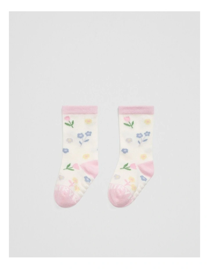 Floral Sock in Pink Tulle image 1