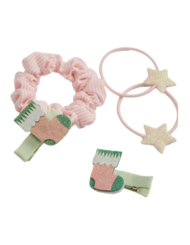 Christmas Hair Gift Pack Of 5 in Ruby Red image 2