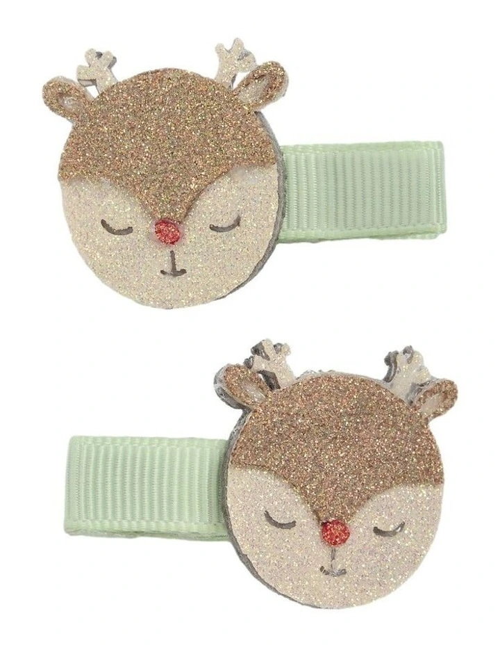 Shimmer Christmas Clip Pack in Sage image 1