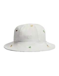 Baby Embroidered Bucket Hat in Marshmallow