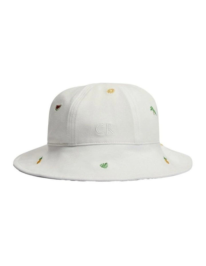 Baby Embroidered Bucket Hat in Marshmallow image 1