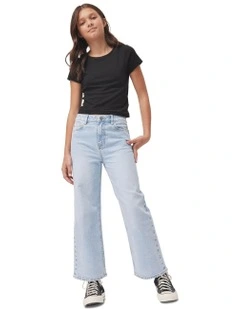 Hailey Wide Leg Jean in Byron Blue