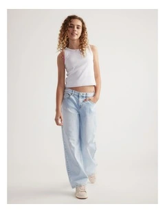 Gigi Baggy Fit Jean in Byron Blue
