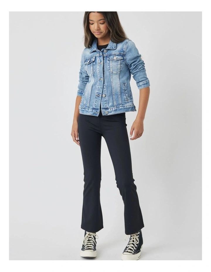 Isla Faded Denim Jacket in Miami Blue image 1