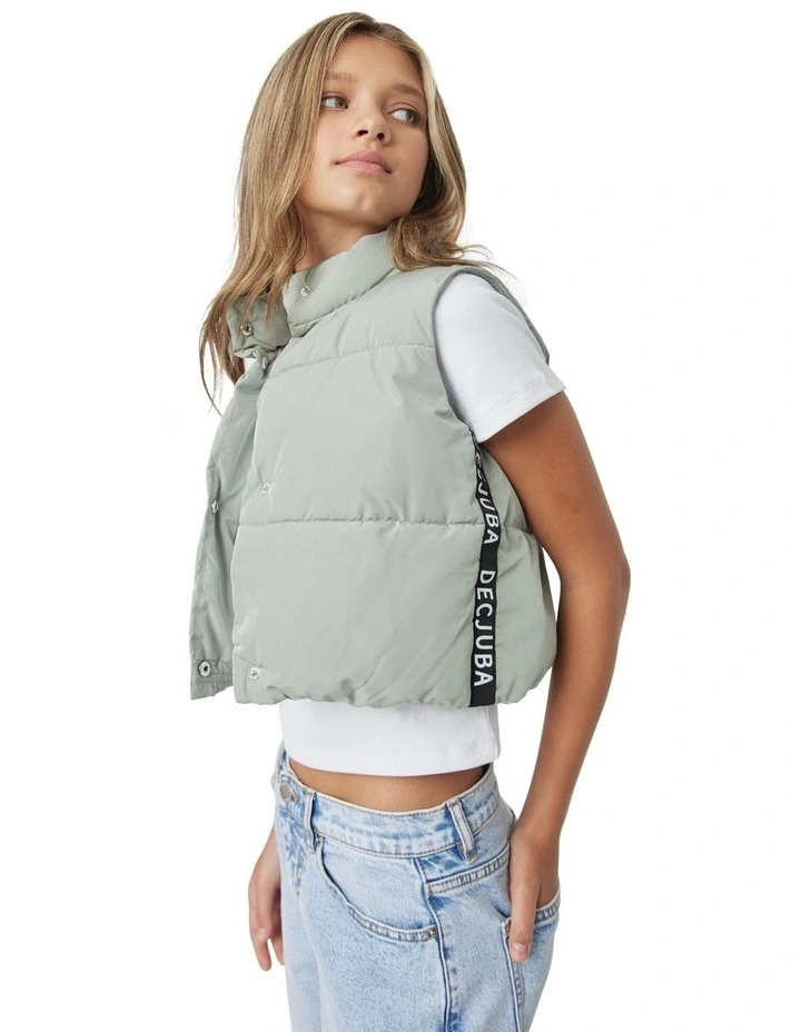 Lottie Cropped Vest in Light Sage image 2