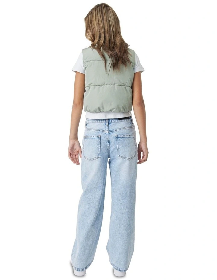 Lottie Cropped Vest in Light Sage image 4