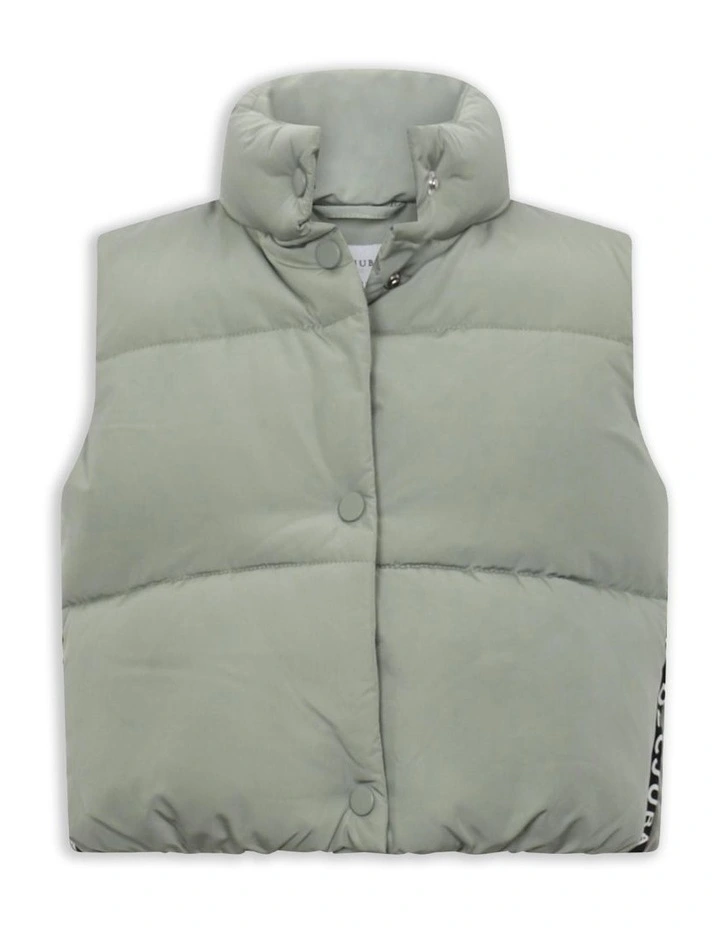 Lottie Cropped Vest in Light Sage image 5