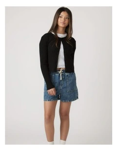 Greta Button Top in Black