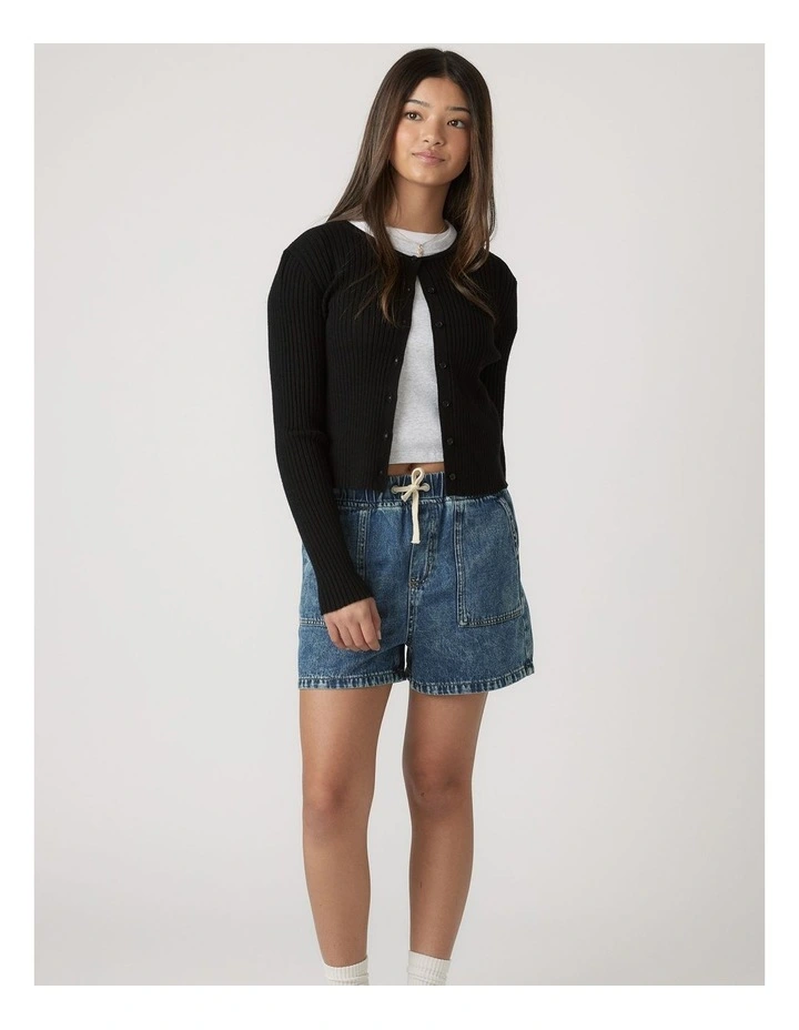 Greta Button Top in Black image 1
