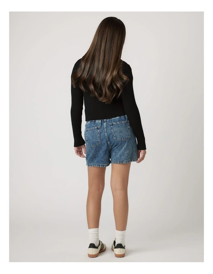 Greta Button Top in Black image 2