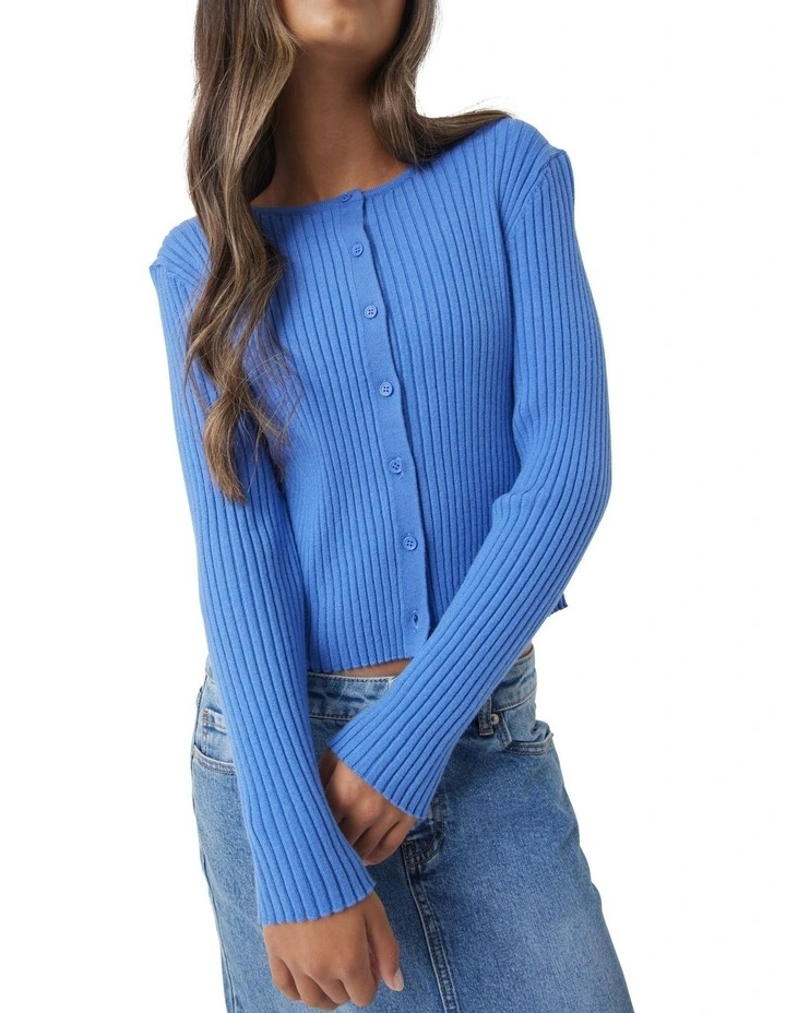 Greta Button Top in Periwinkle Blue image 2