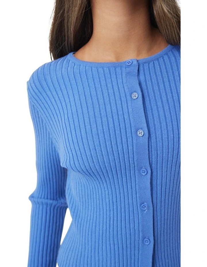 Greta Button Top in Periwinkle Blue image 3