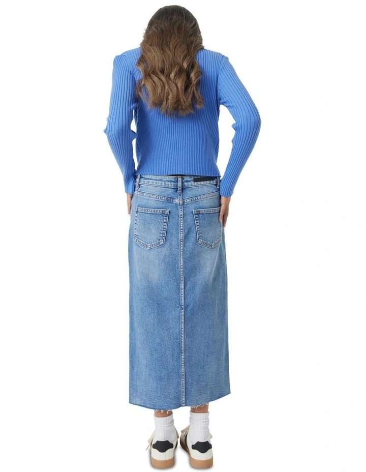 Greta Button Top in Periwinkle Blue image 4