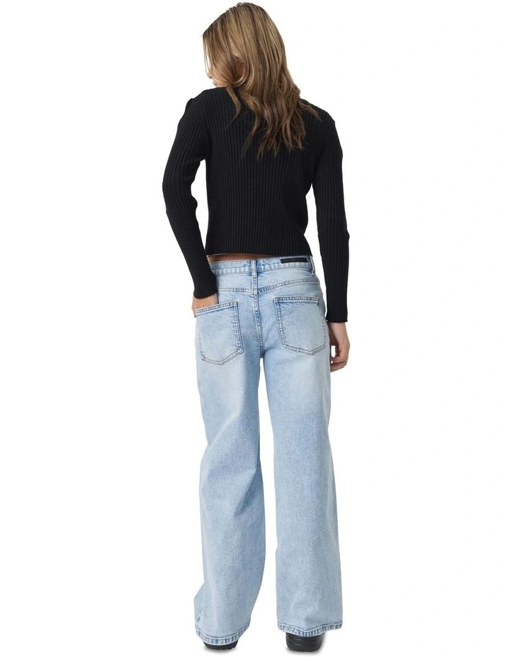 Greta V Neck Top in Black image 4