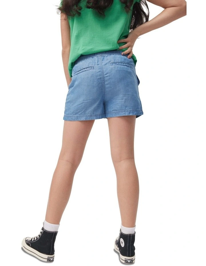 Ivy Pull On Short in Chambray image 3