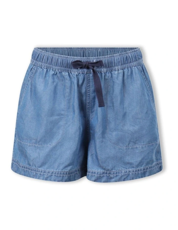Ivy Pull On Short in Chambray image 5