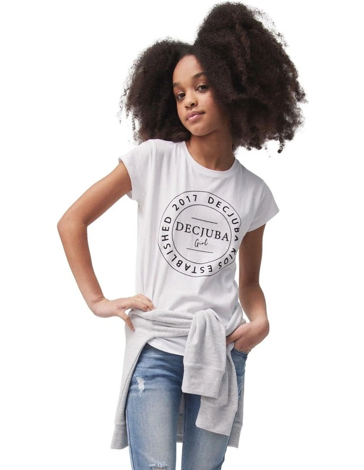 Circle Heritage Tee in White image 1