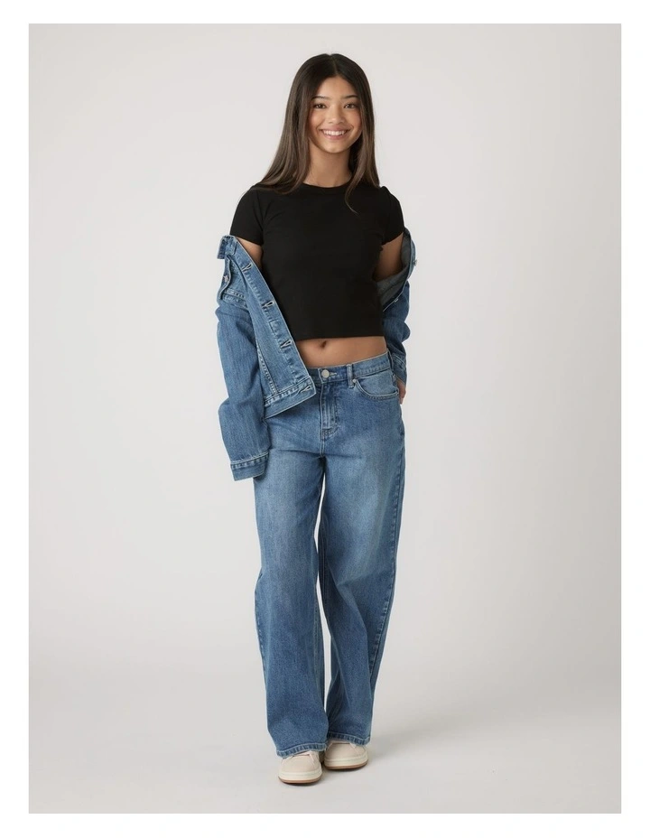Harper Crop Tee in Black image 1