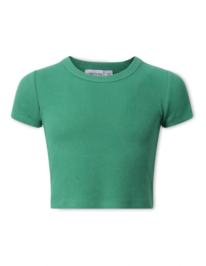 Harper Crop Tee in Leaf Green image 5