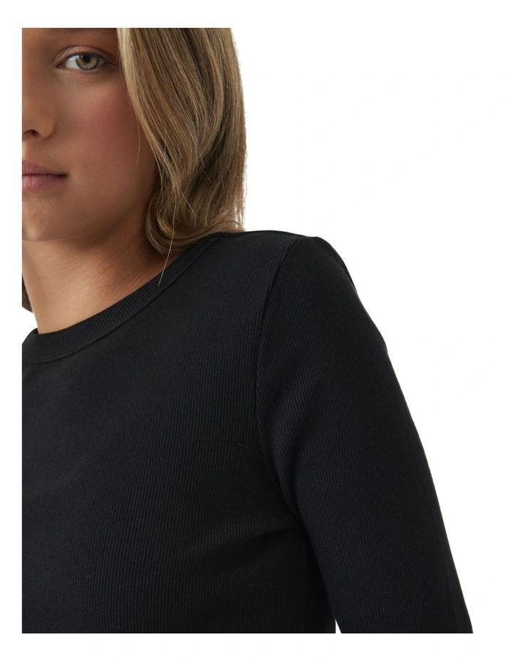 Harper Long Sleeve Tee in Black image 3
