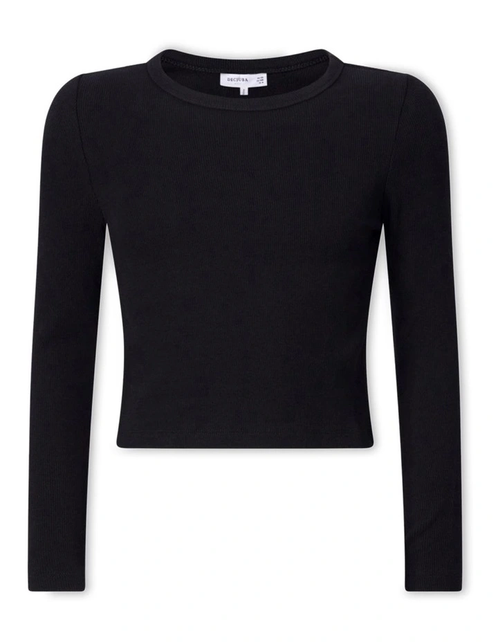 Harper Long Sleeve Tee in Black image 5