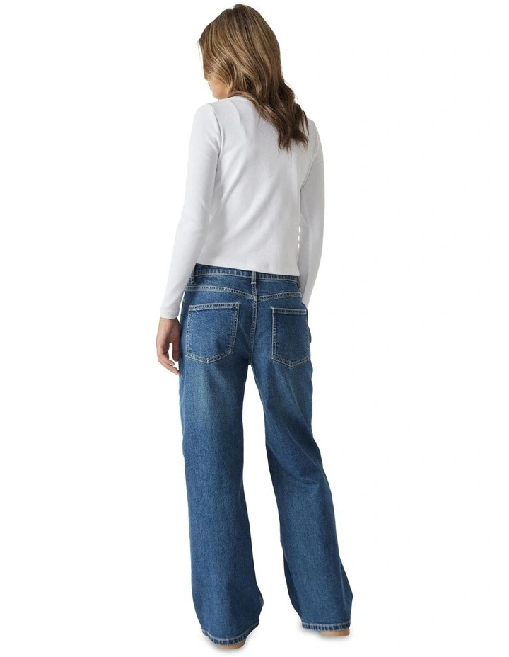 Harper Long Sleeve Tee in White image 4