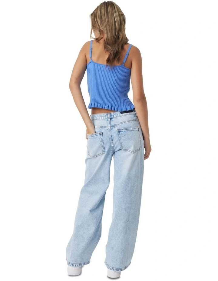 Greta Frill Tank in Periwinkle Blue image 4