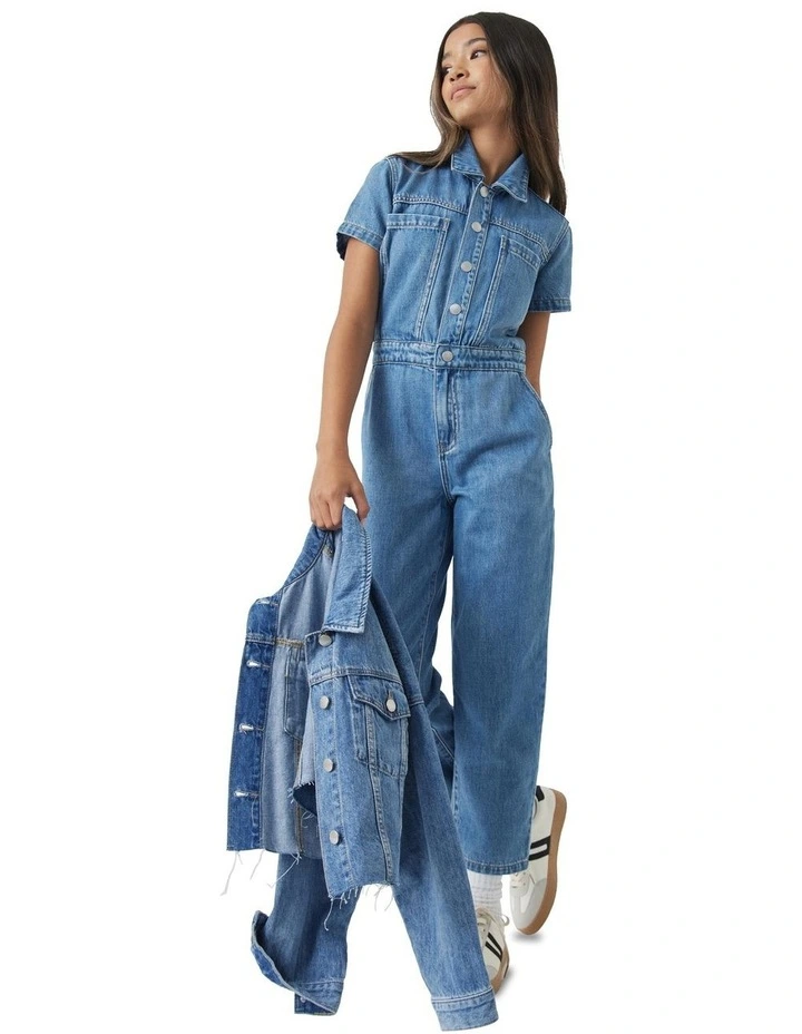 Peta Denim Jumpsuit in Blue image 2