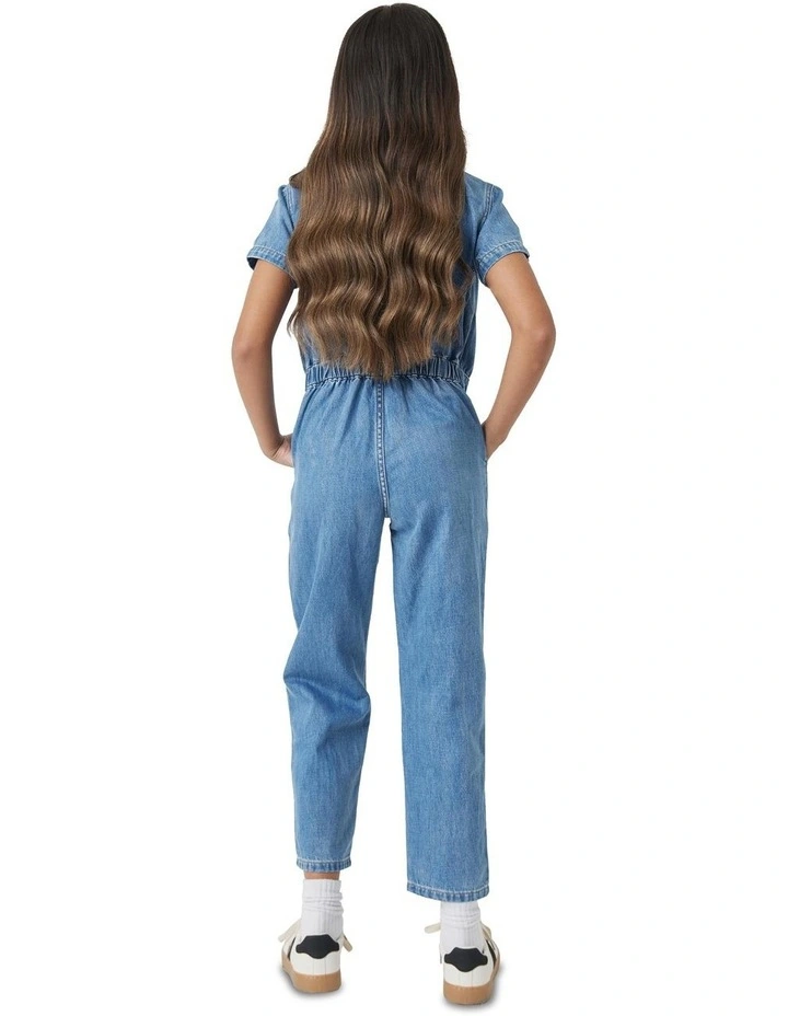 Peta Denim Jumpsuit in Blue image 4