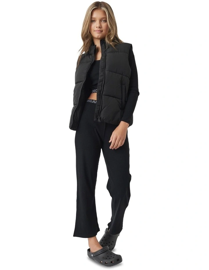 Tia Oversized Vest in Black image 1