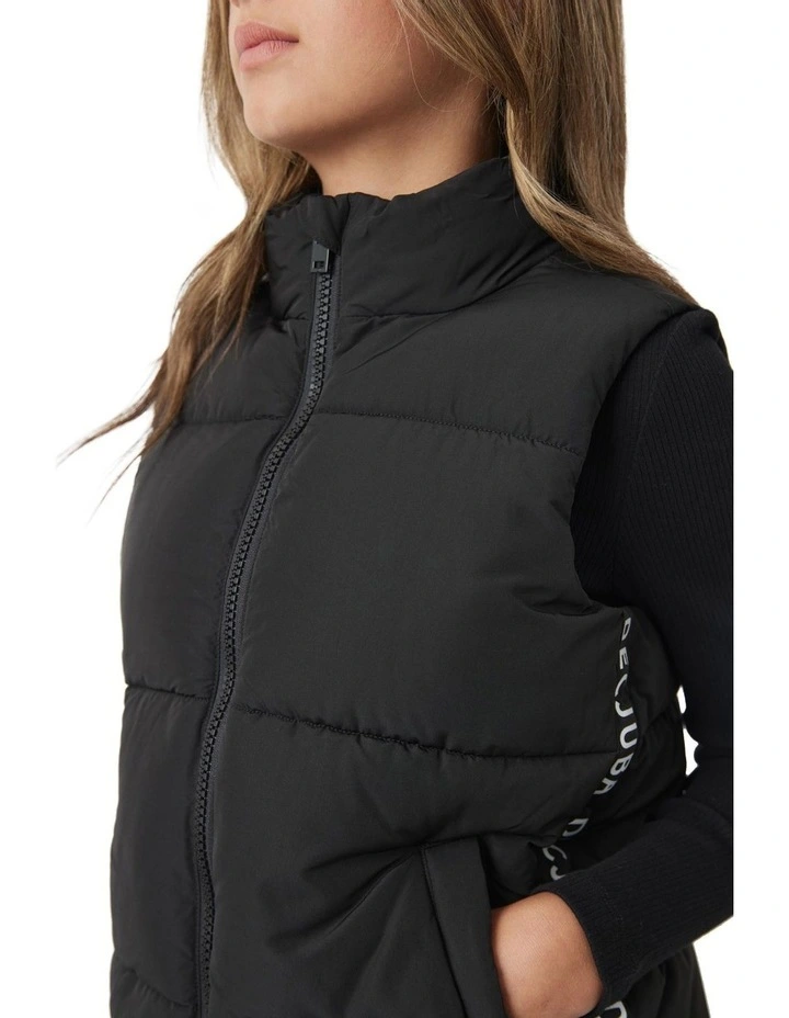 Tia Oversized Vest in Black image 3