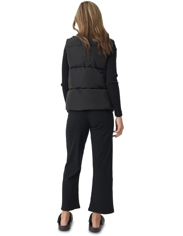 Tia Oversized Vest in Black image 4