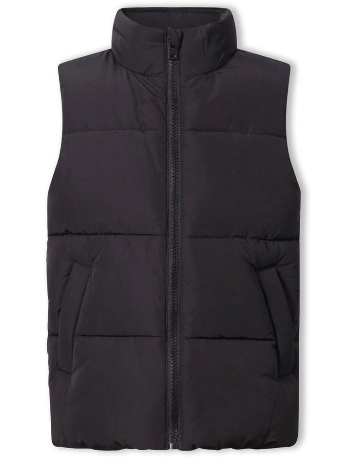 Tia Oversized Vest in Black image 5
